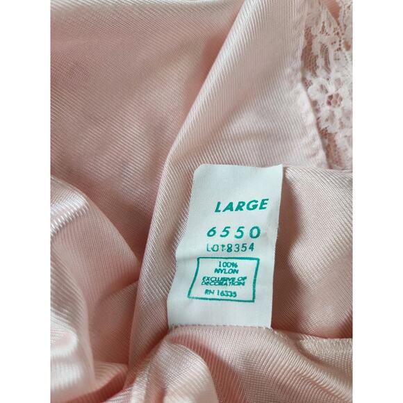 Vintage Cest Vous By Verena Pink Long Nylon Robe & Gown 2pc Set Euc - Picture 9 of 9
